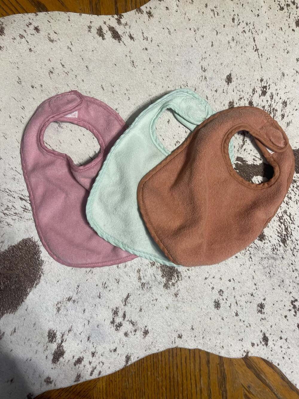 Cloud Island Baby Bib Size 0-36M Multi Terry Cloth Side Snap Set of 3